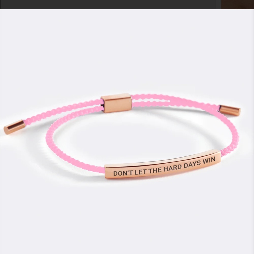 BRAND NEW: Motivational Pink and Gold Bracelet